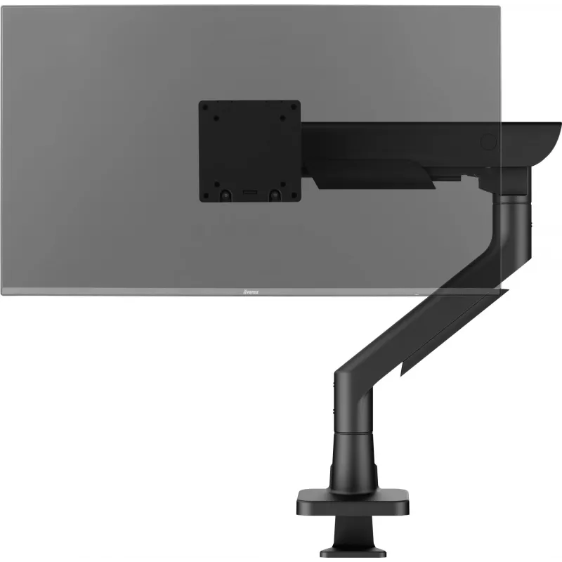 Uchwyt biurkowy do monitora IIYAMA DS6001C-B1 do ekranów 49 cali (124,5 cm), montaż zaciskowy/przelotowy, VESA 75x75–100x100, regulacja wysokości, pochylenie -60–50°, czarny