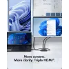 ICY BOX Adapter USB Type-C na 3x HDMI, USB 3.2 Gen 2 (3.1 Gen 2) Type-C, HDMI, 10000 Mbit/s, 144 Hz, 3840 x 2160, 7680 x 4320, 7680 x 4320 pikseli