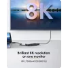 ICY BOX Adapter USB Type-C na 3x HDMI, USB 3.2 Gen 2 (3.1 Gen 2) Type-C, HDMI, 10000 Mbit/s, 144 Hz, 3840 x 2160, 7680 x 4320, 7680 x 4320 pikseli