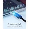 ICY BOX Adapter USB Type-C na 3x HDMI, USB 3.2 Gen 2 (3.1 Gen 2) Type-C, HDMI, 10000 Mbit/s, 144 Hz, 3840 x 2160, 7680 x 4320, 7680 x 4320 pikseli