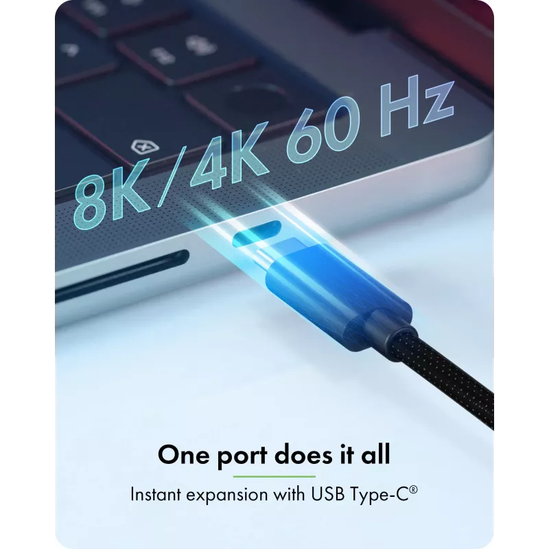 ICY BOX Adapter USB Type-C na 3x HDMI, USB 3.2 Gen 2 (3.1 Gen 2) Type-C, HDMI, 10000 Mbit/s, 144 Hz, 3840 x 2160, 7680 x 4320, 7680 x 4320 pikseli