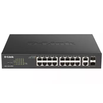 D-Link DGS-1100-18PV2 przełącznik sieciowy zarządzalny L2 Gigabit Ethernet (10/100/1000) Power over Ethernet (PoE) 1U Czarny