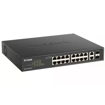 D-Link DGS-1100-18PV2 przełącznik sieciowy zarządzalny L2 Gigabit Ethernet (10/100/1000) Power over Ethernet (PoE) 1U Czarny