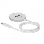Ładowarka bezprzewodowa club 3d CAC-3026 25W Qi2 podkładka magnetyczna, kompatybilna z Qi 2.2 MagSafe, kabel 1 m, biała