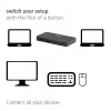 KVM switch Club 3D Dual USB-C do HDMI, 2-portowy, 4K UHD 3840x2160, konsola USB-C, 65W PD, czarny