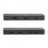 KVM switch Club 3D Dual USB-C do HDMI, 2-portowy, 4K UHD 3840x2160, konsola USB-C, 65W PD, czarny