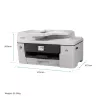 Wielofunkcyjna drukarka atramentowa Brother MFC-J6760DW — A3, 1200 x 4800 DPI, 31 str./min, Wi‑Fi, Ethernet