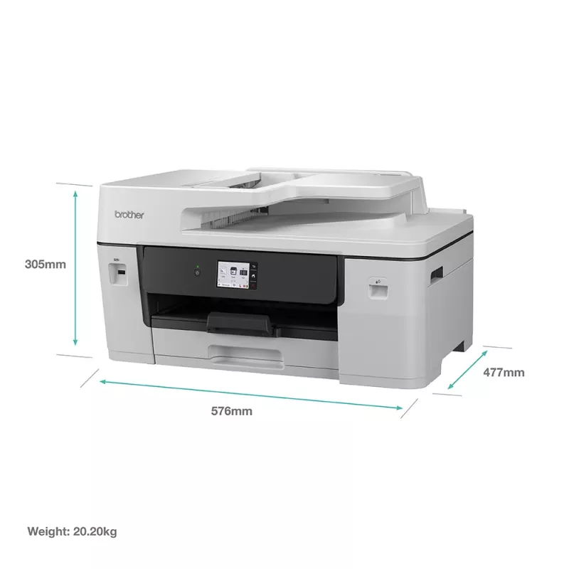 Wielofunkcyjna drukarka atramentowa Brother MFC-J6760DW — A3, 1200 x 4800 DPI, 31 str./min, Wi‑Fi, Ethernet