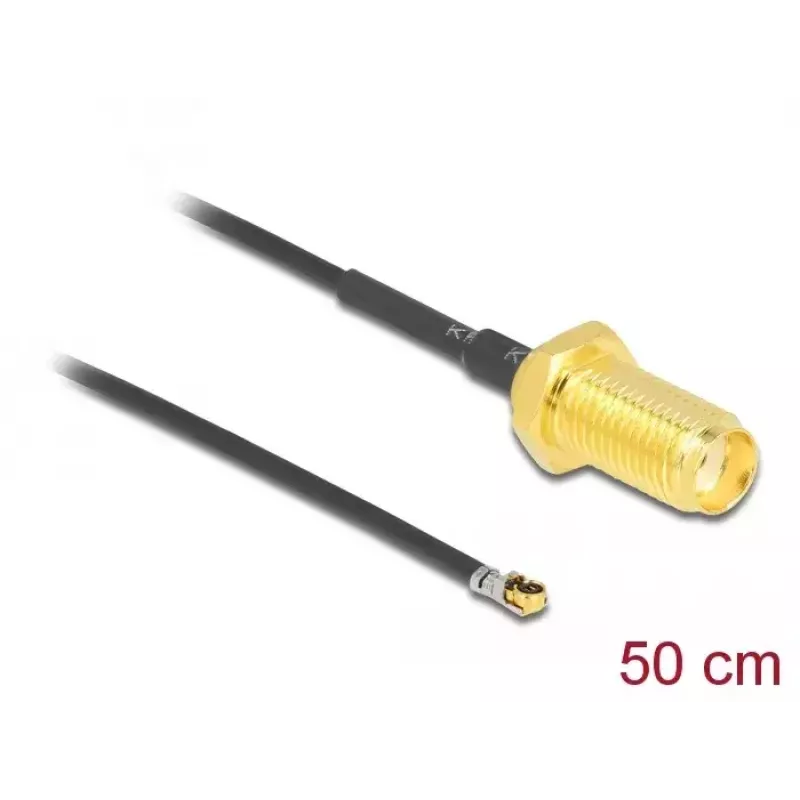 Kabel koncentryczny DeLOCK 12666 0.5 m SMA MHF 4L LK Czarny
