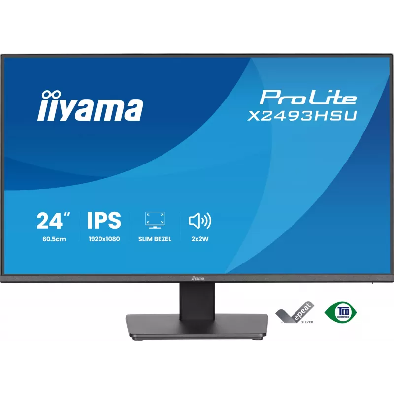 Monitor IIYAMA X2493HSU-B1 24 cale (60,5 cm) IPS 16:10 HDMI DisplayPort 2×USB