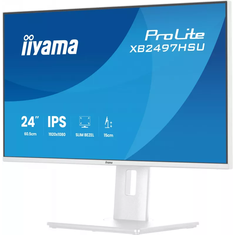 iiyama ProLite XB2497HSU-W1 monitor komputerowy 60,5 cm (23,8 cala) 1920 x 1080 pikseli Full HD LED Biały