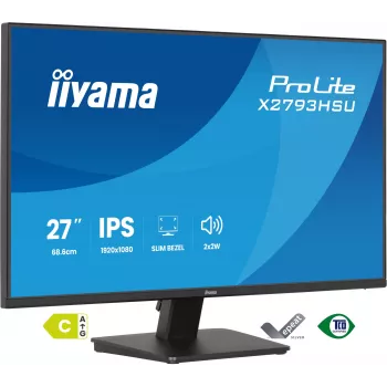 iiyama ProLite X2793HSU-B1 monitor komputerowy 68,6 cm (27 cali) 1920 x 1080 pikseli Full HD LED Czarny