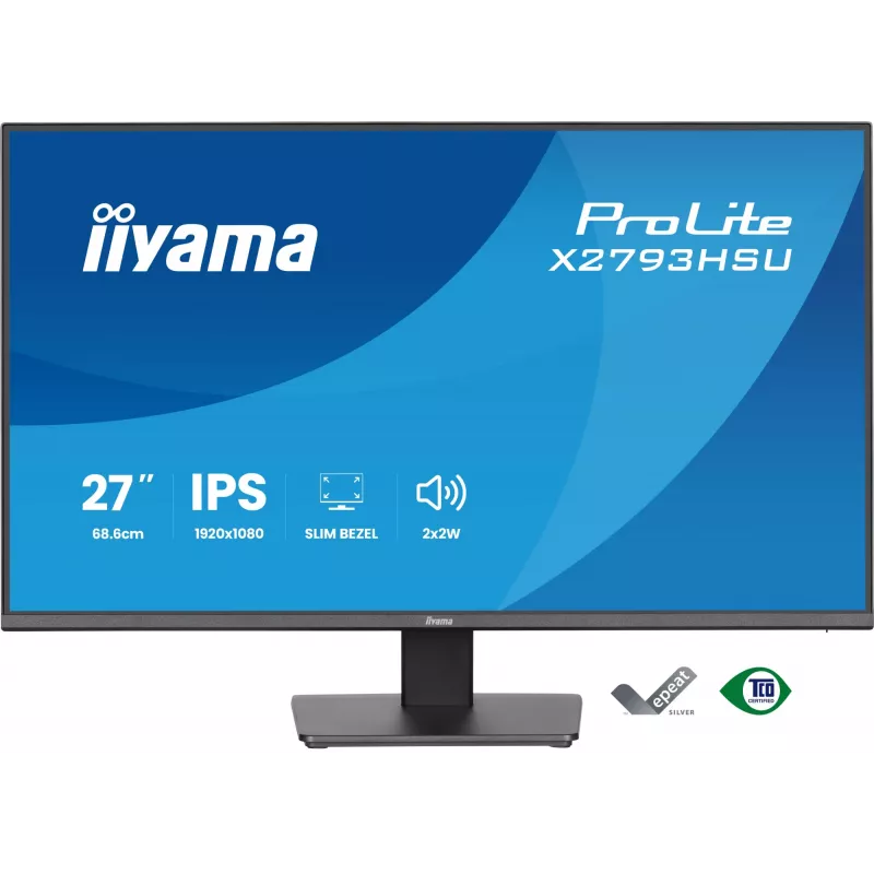 iiyama ProLite X2793HSU-B1 monitor komputerowy 68,6 cm (27 cali) 1920 x 1080 pikseli Full HD LED Czarny