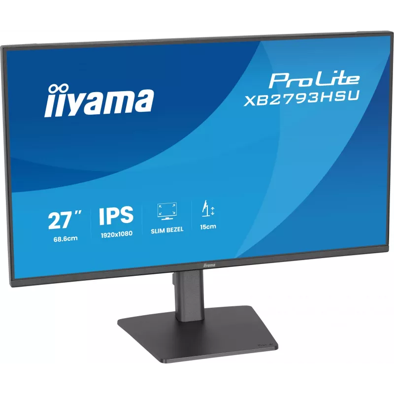 iiyama ProLite XB2793HSU-B1 monitor komputerowy 68,6 cm (27 cali) 1920 x 1080 pikseli Full HD LED Czarny
