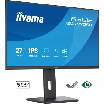 iiyama ProLite XB2797QSU-B1 monitor komputerowy 68,6 cm (27 cali) 2560 x 1440 pikseli Quad HD LED Czarny