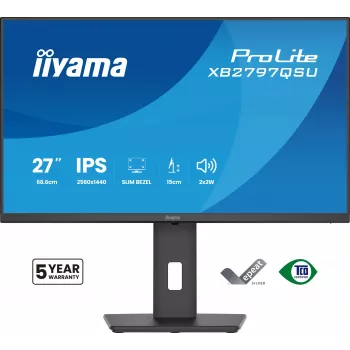 iiyama ProLite XB2797QSU-B1 monitor komputerowy 68,6 cm (27 cali) 2560 x 1440 pikseli Quad HD LED Czarny