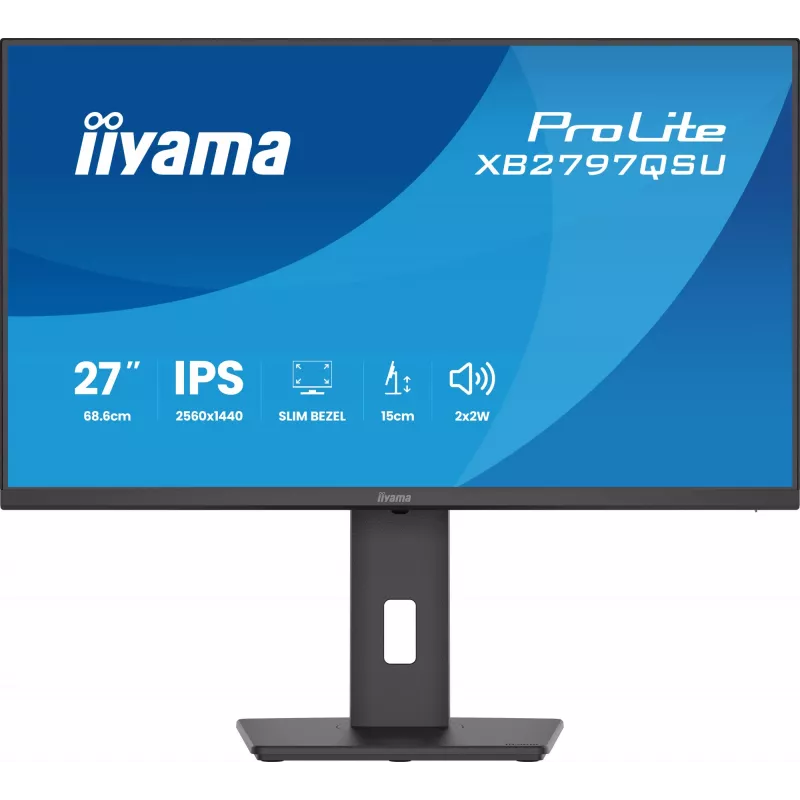 iiyama ProLite XB2797QSU-B1 monitor komputerowy 68,6 cm (27 cali) 2560 x 1440 pikseli Quad HD LED Czarny