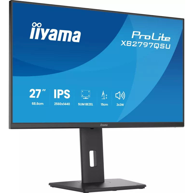 iiyama ProLite XB2797QSU-B1 monitor komputerowy 68,6 cm (27 cali) 2560 x 1440 pikseli Quad HD LED Czarny