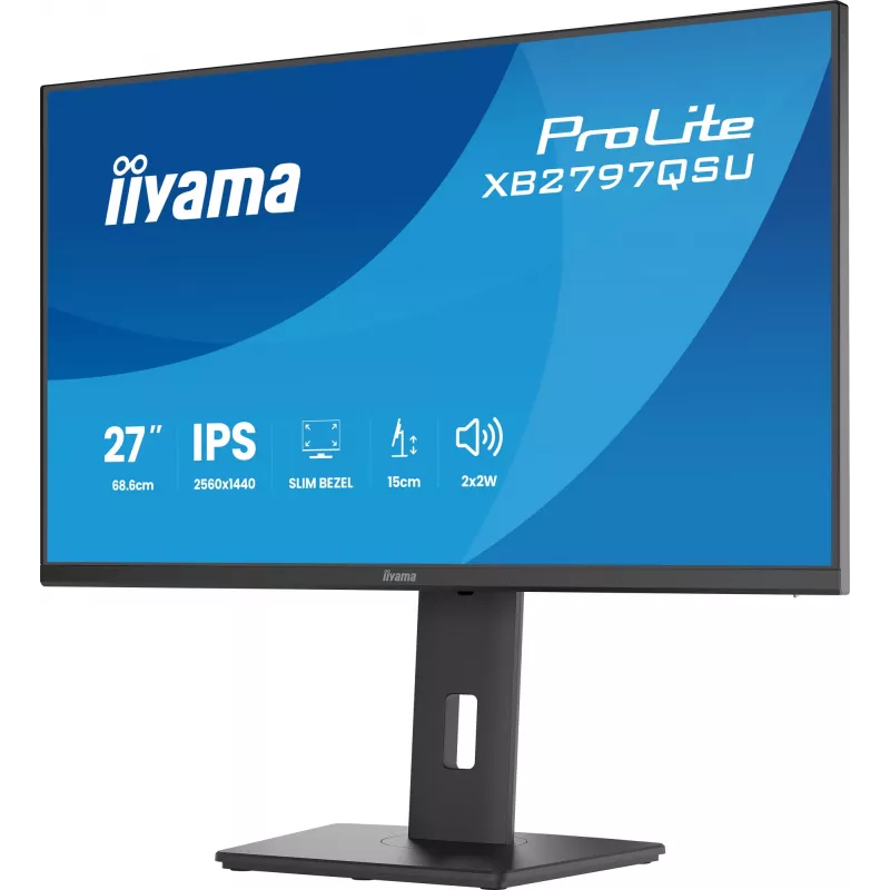 iiyama ProLite XB2797QSU-B1 monitor komputerowy 68,6 cm (27 cali) 2560 x 1440 pikseli Quad HD LED Czarny