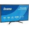 43-calowy monitor IIYAMA ProLite X4373UHSU-B2 LED 4K Ultra HD, 3840×2160, panel VA, 3 ms, 450 cd/m², hub USB 3.2, głośniki, VESA, czarny