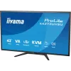 43-calowy monitor IIYAMA ProLite X4373UHSU-B2 LED 4K Ultra HD, 3840×2160, panel VA, 3 ms, 450 cd/m², hub USB 3.2, głośniki, VESA, czarny