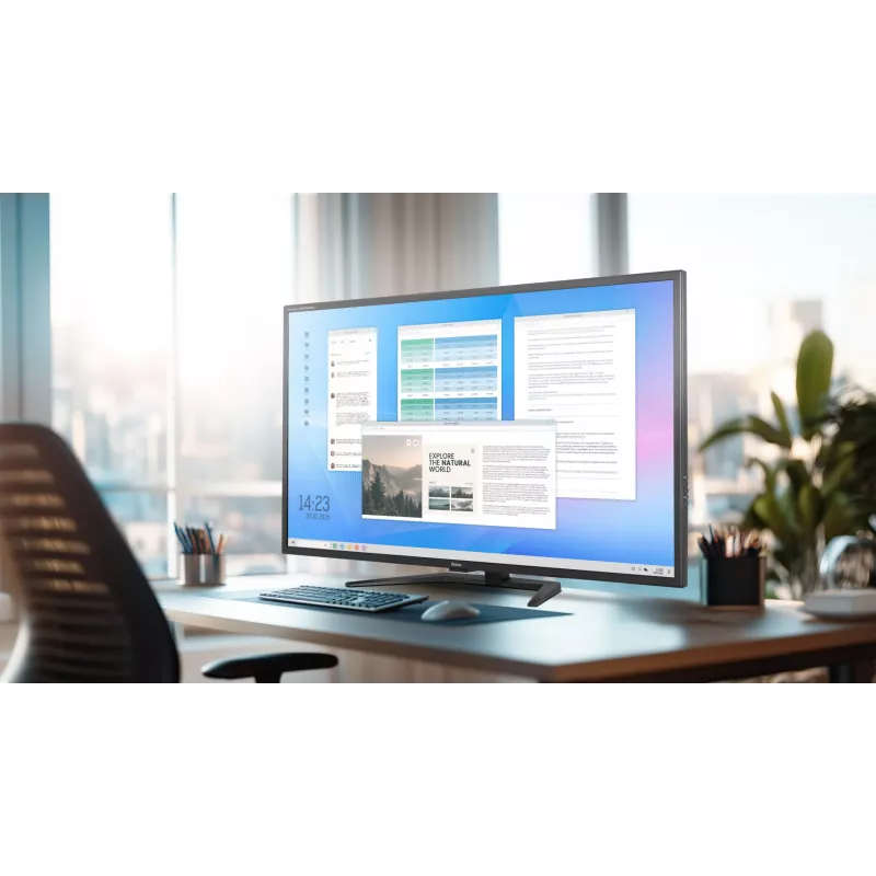 43-calowy monitor IIYAMA ProLite X4373UHSU-B2 LED 4K Ultra HD, 3840×2160, panel VA, 3 ms, 450 cd/m², hub USB 3.2, głośniki, VESA, czarny
