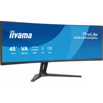 Monitor komputerowy IIYAMA XCB4594DQSU-B1 44 cale (111,8 cm) Zakrzywiony Dual QHD 5120×1440 VA LED, 2 ms, USB-C, USB 3.2, VESA, głośniki