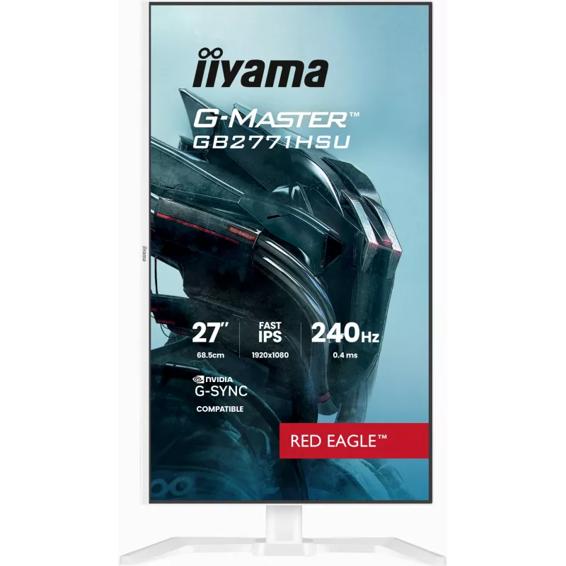 Monitor gamingowy IIYAMA GB2771HSU-W1 27 cali (68,6 cm) Full HD — HDMI, DisplayPort, USB — Biały