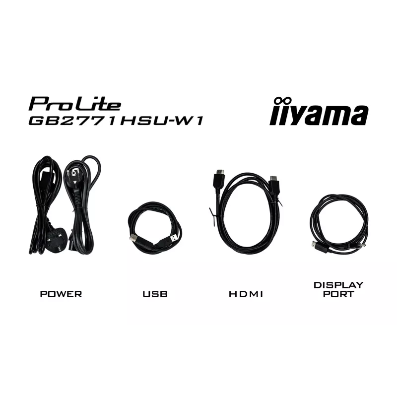 Monitor gamingowy IIYAMA GB2771HSU-W1 27 cali (68,6 cm) Full HD — HDMI, DisplayPort, USB — Biały