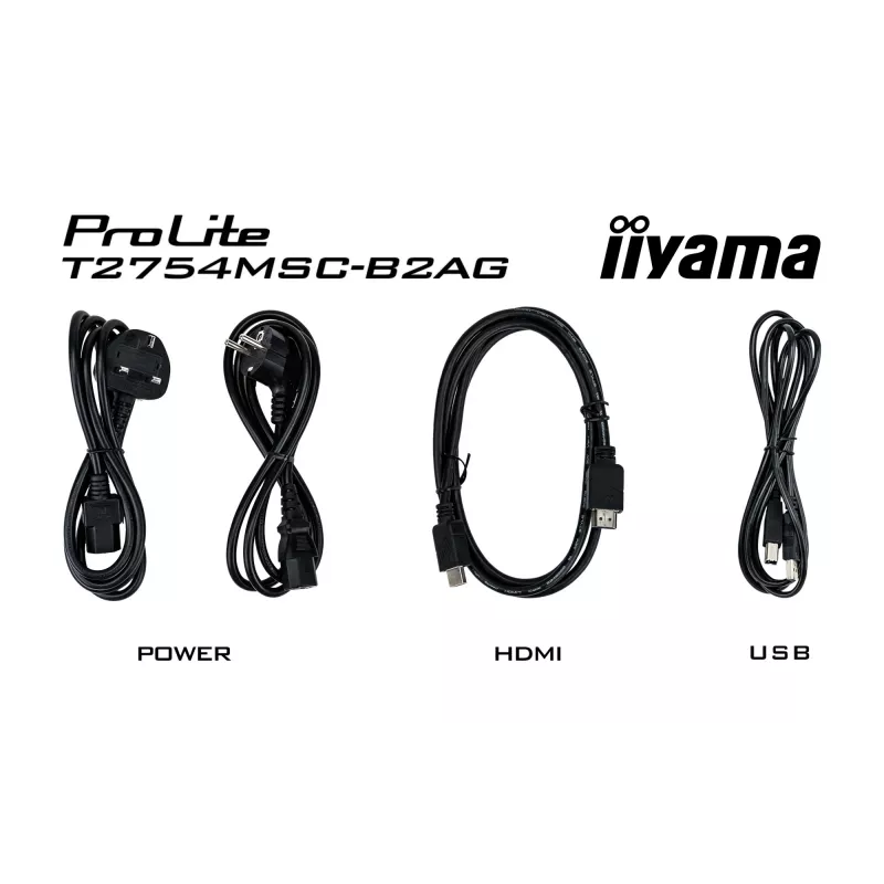 Monitor IIYAMA ProLite T2754MSC-B2AG 27 cali (68,6 cm) Full HD LED HDMI/VGA/USB, czarny