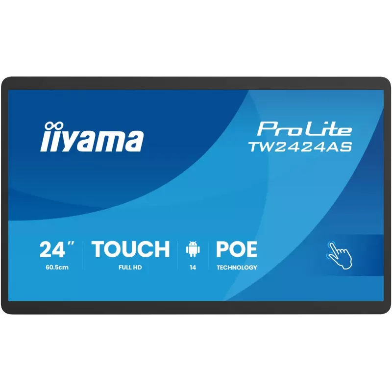 Interaktywny płaski panel IIYAMA TW2424AS-B3P 23,8 cala Full HD IPS Ekran dotykowy Wi‑Fi Android 24/7 450 cd/m²