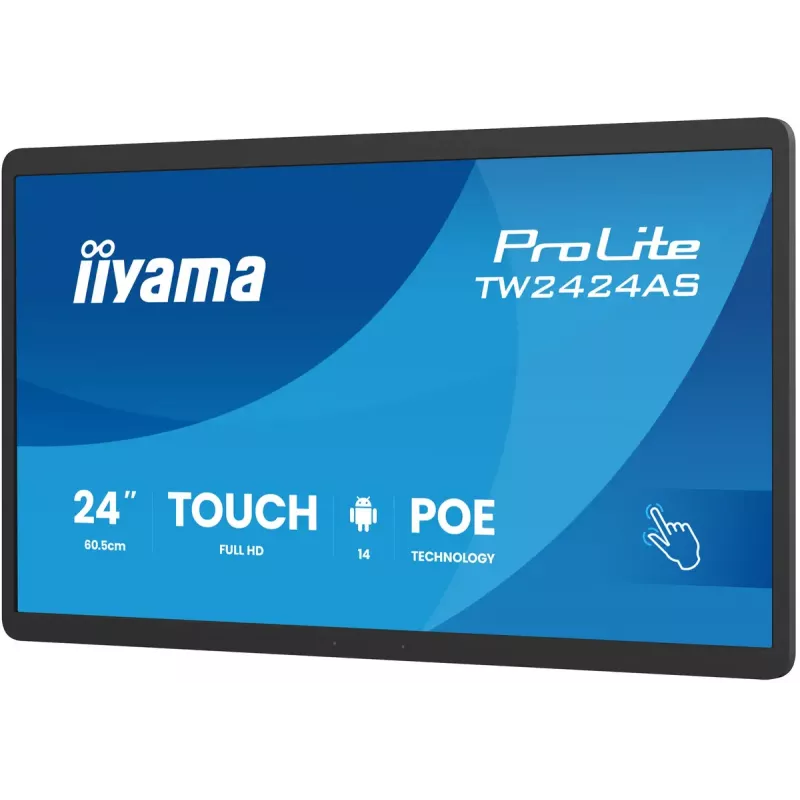 Interaktywny płaski panel IIYAMA TW2424AS-B3P 23,8 cala Full HD IPS Ekran dotykowy Wi‑Fi Android 24/7 450 cd/m²