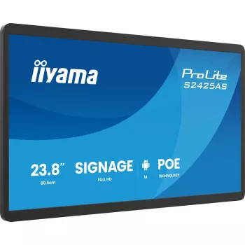 iiyama ProLite S2425AS-B1P Cyfrowy panel informacyjny 60,5 cm (23,8 cala) LCD Wi-Fi 500 cd/m² Full HD Czarny Wbudowany procesor Android 24/7