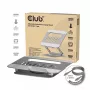 CLUB3D Regulowany aluminiowy stojak na laptopa z hubem USB-C®, szary, 260 mm, 224 mm, 56 mm, 1,76 kg, 315 mm