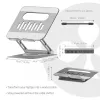 CLUB3D Regulowany aluminiowy stojak na laptopa z hubem USB-C®, szary, 260 mm, 224 mm, 56 mm, 1,76 kg, 315 mm