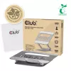CLUB3D Regulowany aluminiowy stojak na laptopa z hubem USB-C®, szary, 260 mm, 224 mm, 56 mm, 1,76 kg, 315 mm