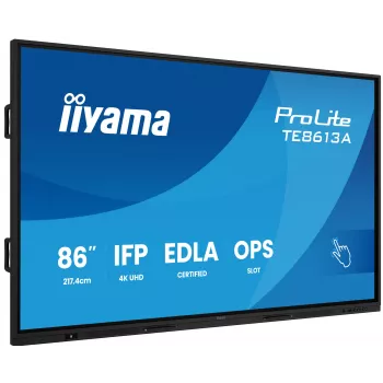 Panel interaktywny IIYAMA TE8613A-B2AG 85,6 cala (2,17 m) 4K UHD, 500 cd/m², Wi‑Fi, Android, 24/7