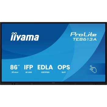 Panel interaktywny IIYAMA TE8613A-B2AG 85,6 cala (2,17 m) 4K UHD, 500 cd/m², Wi‑Fi, Android, 24/7