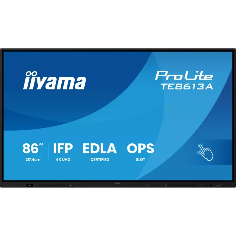 Panel interaktywny IIYAMA TE8613A-B2AG 85,6 cala (2,17 m) 4K UHD, 500 cd/m², Wi‑Fi, Android, 24/7