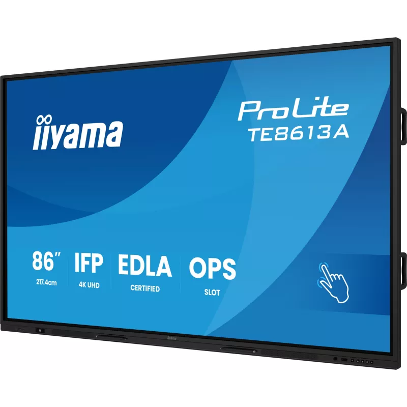 Panel interaktywny IIYAMA TE8613A-B2AG 85,6 cala (2,17 m) 4K UHD, 500 cd/m², Wi‑Fi, Android, 24/7