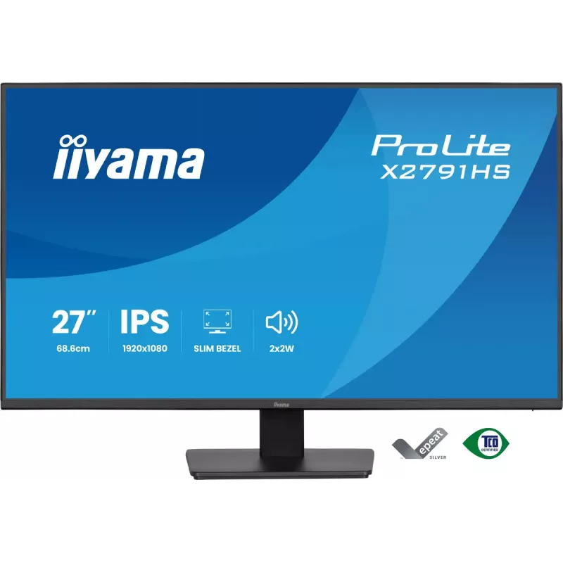 Monitor komputerowy IIYAMA ProLite X2791HS-B1 27 cali IPS Full HD 1920x1080 LED Matowy, wbudowane głośniki, mocowanie VESA, Czarny