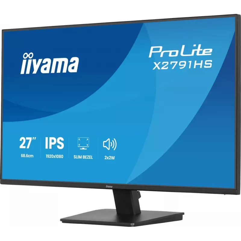 Monitor komputerowy IIYAMA ProLite X2791HS-B1 27 cali IPS Full HD 1920x1080 LED Matowy, wbudowane głośniki, mocowanie VESA, Czarny