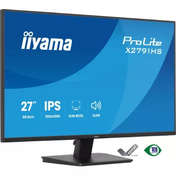 Monitor komputerowy IIYAMA ProLite X2791HS-B1 27 cali IPS Full HD 1920x1080 LED Matowy, wbudowane głośniki, mocowanie VESA, Czarny