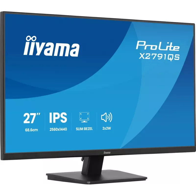 iiyama ProLite X2791QS-B1 monitor komputerowy 68.6 cm (27 cali) 2560 x 1440 pikseli Quad HD LED czarny