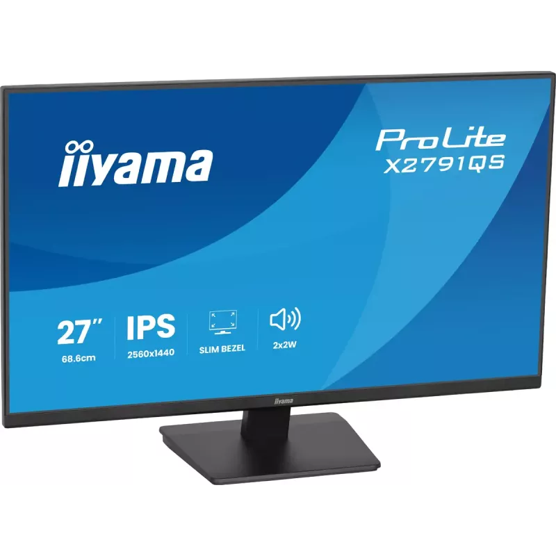 iiyama ProLite X2791QS-B1 monitor komputerowy 68.6 cm (27 cali) 2560 x 1440 pikseli Quad HD LED czarny