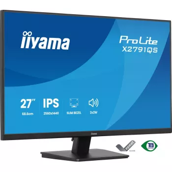 iiyama ProLite X2791QS-B1 monitor komputerowy 68.6 cm (27 cali) 2560 x 1440 pikseli Quad HD LED czarny
