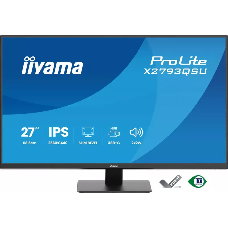 27-calowy monitor IIYAMA ProLite X2793QSU-B1 Quad HD 2560x1440 IPS LED, 1 ms, hub USB, głośniki, VESA