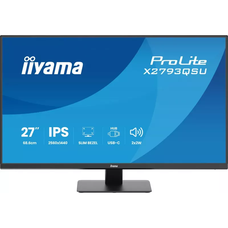 27-calowy monitor IIYAMA ProLite X2793QSU-B1 Quad HD 2560x1440 IPS LED, 1 ms, hub USB, głośniki, VESA