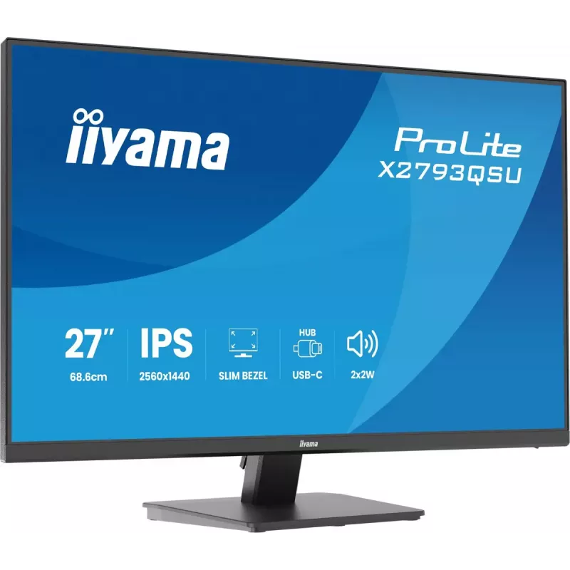27-calowy monitor IIYAMA ProLite X2793QSU-B1 Quad HD 2560x1440 IPS LED, 1 ms, hub USB, głośniki, VESA