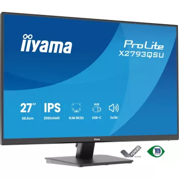 27-calowy monitor IIYAMA ProLite X2793QSU-B1 Quad HD 2560x1440 IPS LED, 1 ms, hub USB, głośniki, VESA